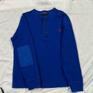 POLO Ralph Lauren blue long sleeve 3 nap buttons size 6